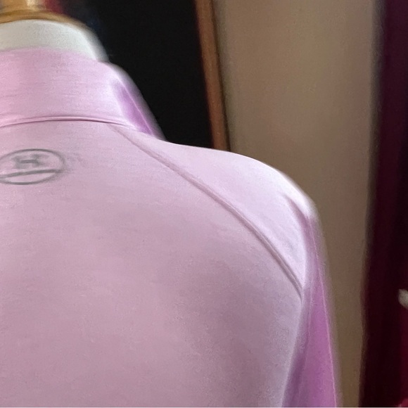 Under Armour Lilac  Half Zip Long Sleeve Heat Gear Long Sleeve Pullover Shirt - Picture 7 of 16